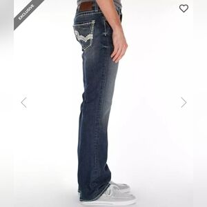 BUCKLE MEN'S BIG STAR ORION DISTRESSED JEANS SIZE 33